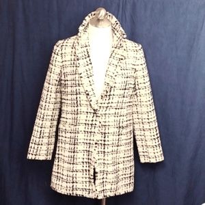 Talbots Wool-Blend Fringe Long Jacket